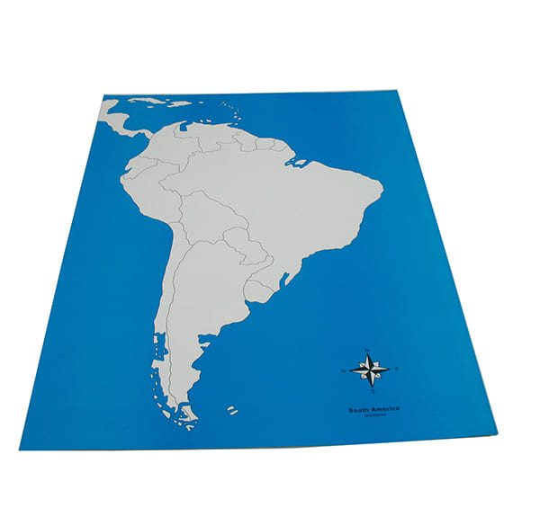 Bản đồ khu vực Nam Mỹ không có tên các nước