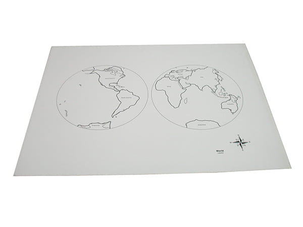 Mô hình bản đồ thế giới ghi rõ tên các châu lục